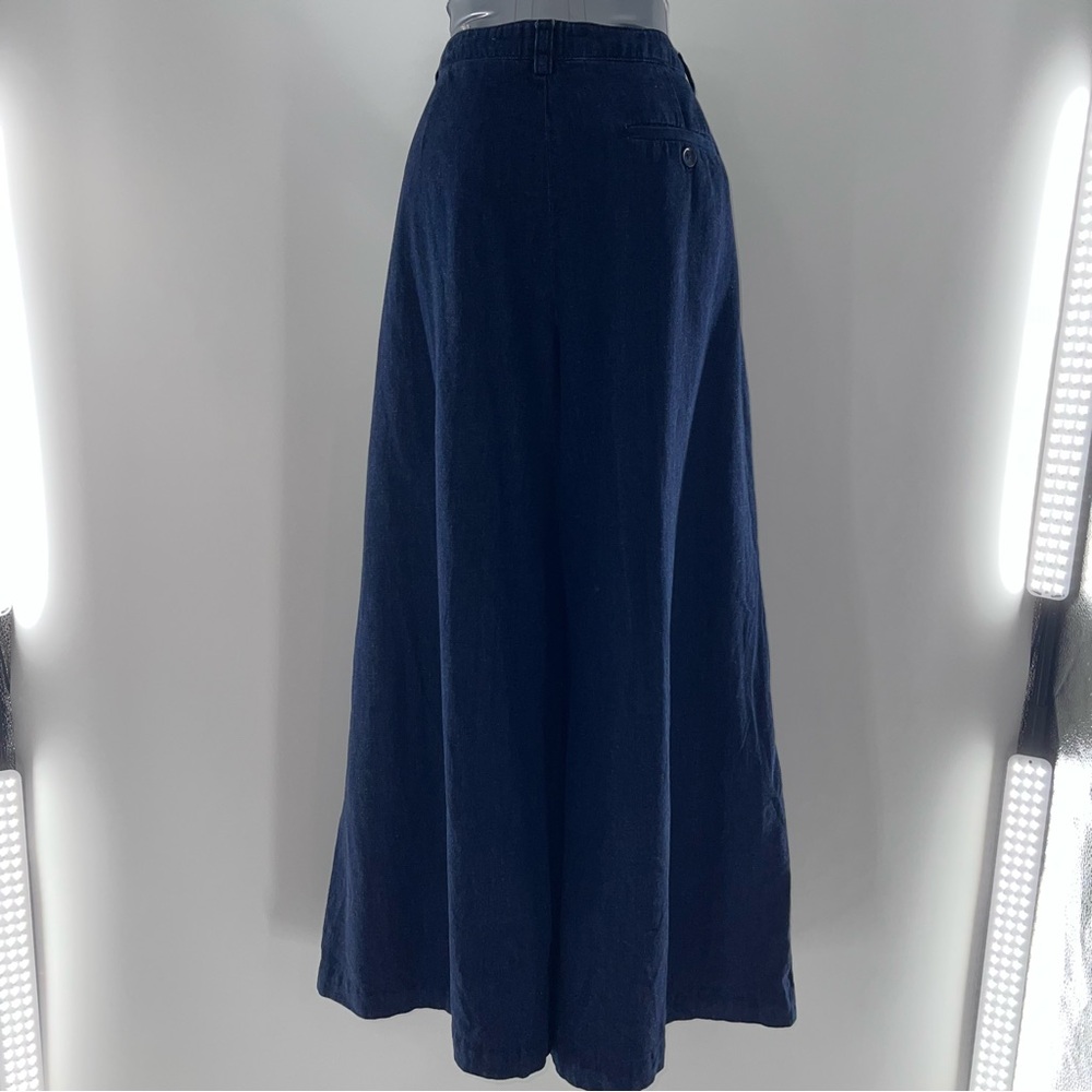 Anthropologie Maeve Denim Wide Leg Pleated Front Denim Jeans w/3 Pockets-Siz 32P - Picture 5 of 10